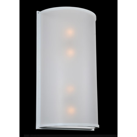 Meyda 98864 Cylinder Frosted White Wall Sconce