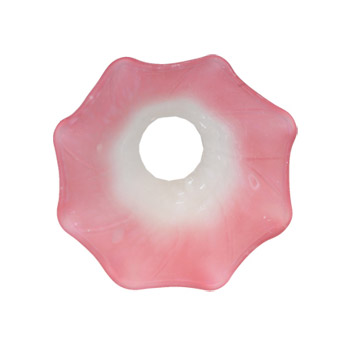 Victorian Meyda Lighting 5"H X 3.5"W Pink/White Blown Glass Lily Shade 10187 
