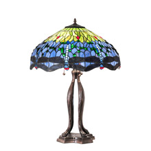Meyda 109609 Tiffany Hanginghead Dragonfly 30" High Table Lamp