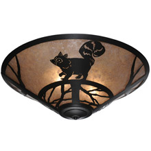 Meyda 110553 Racoon On The Loose Flush Mount Ceiling Fixture