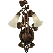 Meyda 11239 Pond Lily Two Light White Wall Sconce