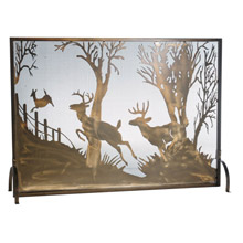 Meyda 113656 Deer On The Loose Fireplace Screen