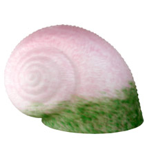 Meyda 11715 Pate-De-Verre 5"W X 6"L Pink/Green Snail Shade