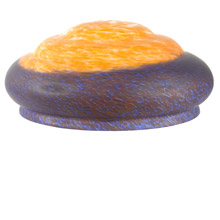 Meyda 12201 14"W X 6"H Orange/Blue Pate-De-Verre 3 Tier Shade