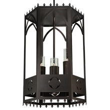 Meyda 123232 Woolf Gothic Lantern with Downlights