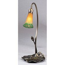 Meyda 12386 Pond Lily Amber/Green Accent Lamp
