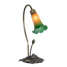 Meyda 13677 Pond Lily Amber/Green Accent Lamp