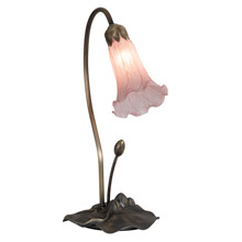 Meyda 13692 Pond Lily 16" High Pink Accent Lamp