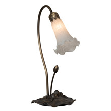 Meyda 13730 Pond Lily 16" High White Accent Lamp