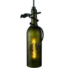 Meyda 137401 Personalized Tuscan Vineyard Thirsty Owl Wine Bottle Mini Pendant