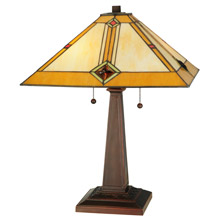 Meyda 138110 Diamond 17"Sq Table Lamp
