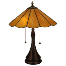 Meyda 138208 Panel Honey Amber Table Lamp