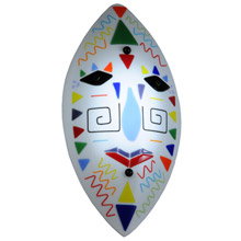 Meyda 148304 Fused Glass Tribal Mask Wall Sconce