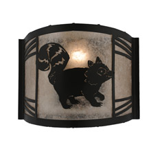 Meyda 157301 Raccoon on the Loose 12"W Right Wall Sconce