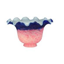 Meyda 15969 Fluted Bell 7"W Pink and Blue Shade