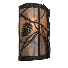 Meyda 170619 Whispering Pines 8" Wide Right Wall Sconce