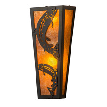 Meyda 173307 Leaping Trout 5"W Wall Sconce