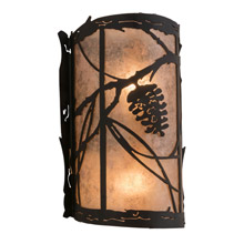 Meyda 177971 Whispering Pines 8" Wide Left Wall Sconce