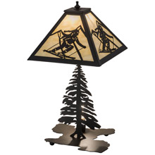 Meyda 181467 Alpine 22"H W/Lighted Base Table Lamp