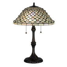 Meyda 18728 Tiffany Diamond and Jewel Table Lamp