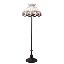 Meyda 190368 Tiffany Roseborder 62" High Floor Lamp