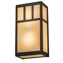 Meyda 195568 Craftsman Double Bar Hyde Park 6.5" Wide Wall Sconce