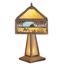 Meyda 200206 Craftsman Camel 19.5" Wide Accent Lamp