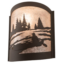 Meyda 200795 Canoe At Lake 10" Wide Right Wall Sconce