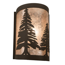 Meyda 200796 Tall Pines 8" Wide Left Wall Sconce