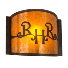 Meyda 213987 Ridin Hy Personalized 12" Wide Wall Sconce