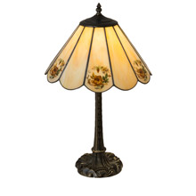 Meyda 218828 Tiffany Roses 21" High Table Lamp