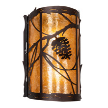 Meyda 220298 Whispering Pines 10" Wide Left Wall Sconce