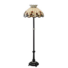 Meyda 228514 Tiffany Roseborder 62" High Floor Lamp
