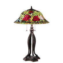 Meyda 228817 Tiffany Rosebush 30" High Table Lamp