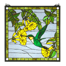 Meyda 22898 Tiffany Hummingbird Stained Glass Window