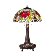 Meyda 230476 Tiffany Renaissance Rose 31" High Table Lamp