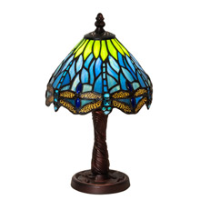 Meyda 230981 Tiffany Hanginghead Dragonfly 13" High Mini Lamp
