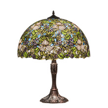 Meyda 232797 Tiffany Trillium & Violet 26" High Table Lamp
