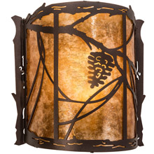 Meyda 234454 Whispering Pines 9" Wide Right Wall Sconce