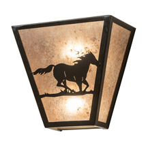 Meyda 235509 Running Horse 13" Wide Right Wall Sconce