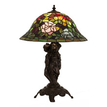 Meyda 27820 Tiffany Rosebush 21.5"H Table Lamp