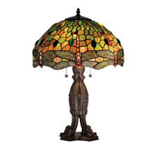 Meyda 28527 Tiffany Hanginghead Dragonfly 24.5"H Table Lamp