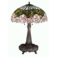 Meyda 30513 Tiffany Cabbage Rose Large Table Lamp