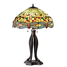 Meyda 31109 Tiffany Hanginghead Dragonfly 31" High Table Lamp