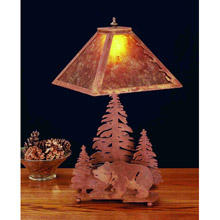 Meyda 32553 Grizzly Bear Through The Trees Table Lamp