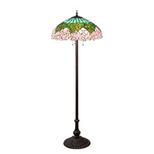 Meyda 37706 Tiffany Cabbage Rose 62" High Floor Lamp