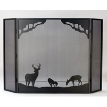 Meyda 38521 Deer At Dawn Folding Fireplace Screen