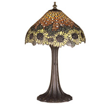 Meyda 47591 Tiffany Wicker Sunflower Accent Lamp