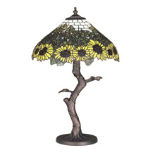 Meyda 47632 Tiffany Sunflower Wild Table Lamp