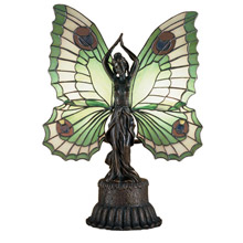 Meyda 48019 Tiffany Sculptured Butterfly Lady Accent Lamp